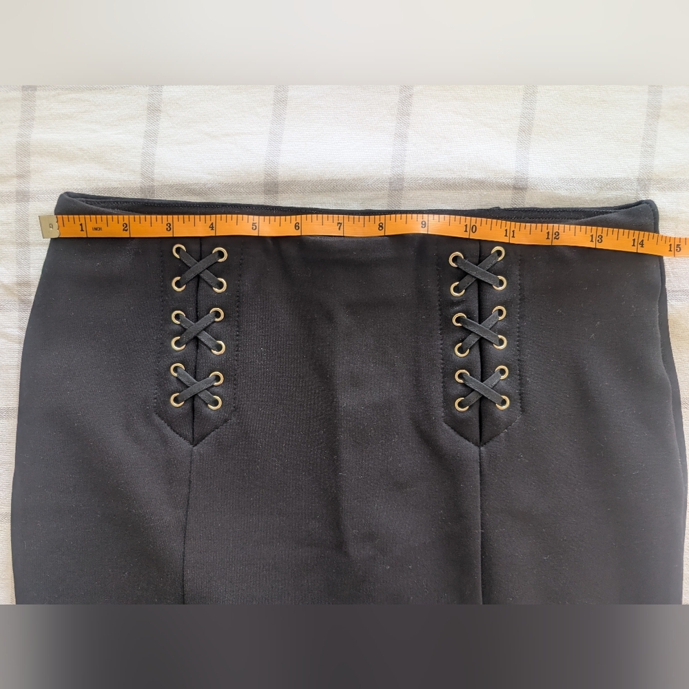 Le Chateau Black Lace-Up Pencil Skirt - Picture 7 of 11